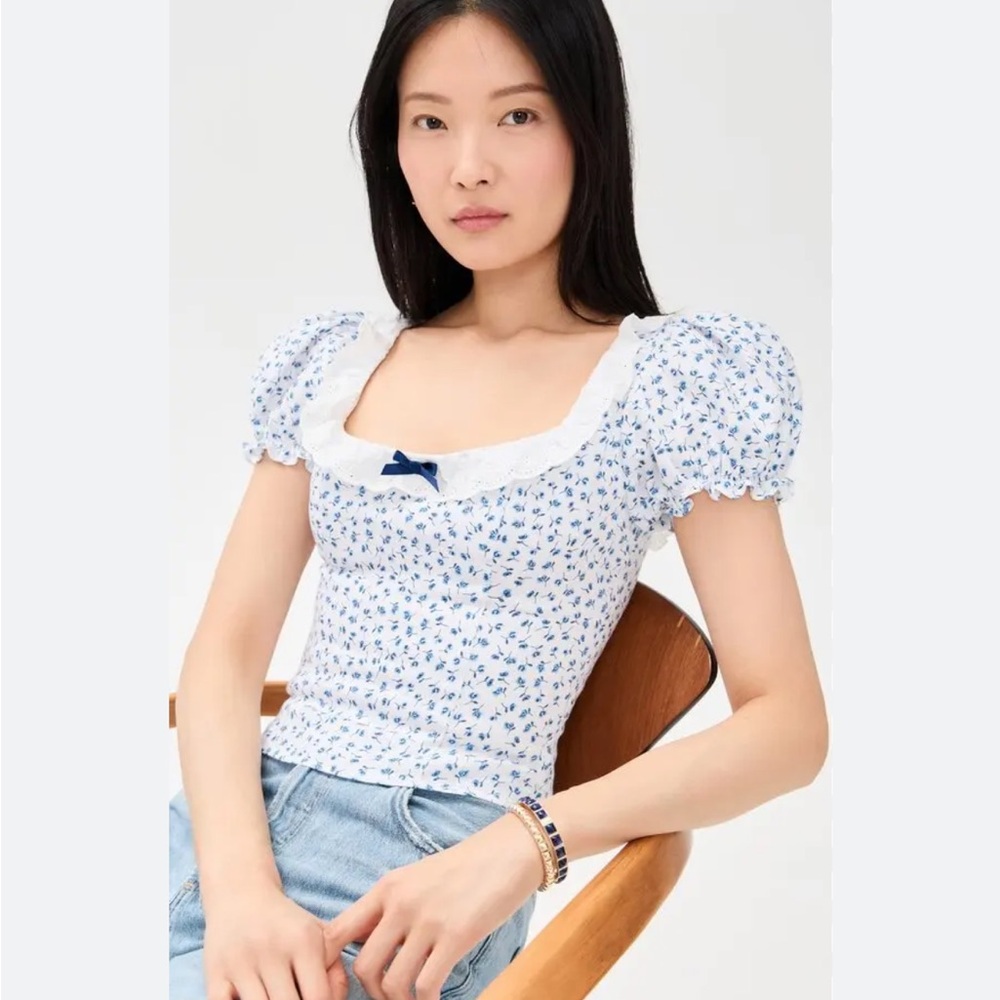 NWT REFORMATION Alice Linen Top, Hanna, size 4